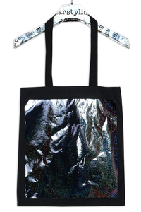 Big Square Tote – Cotton with Metallic Square — Ansicht 7