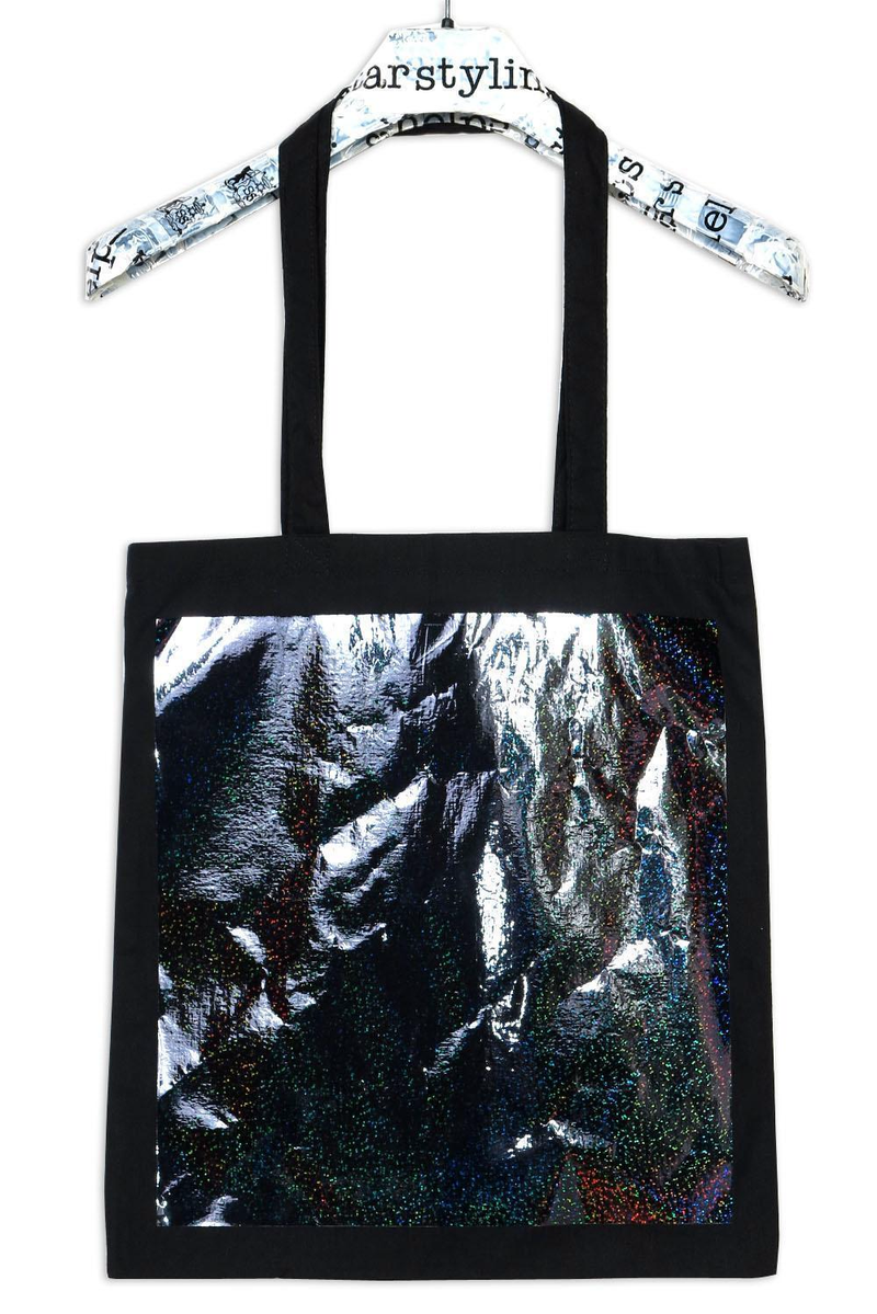 Big Square Tote – Cotton with Metallic Square — Ansicht 7