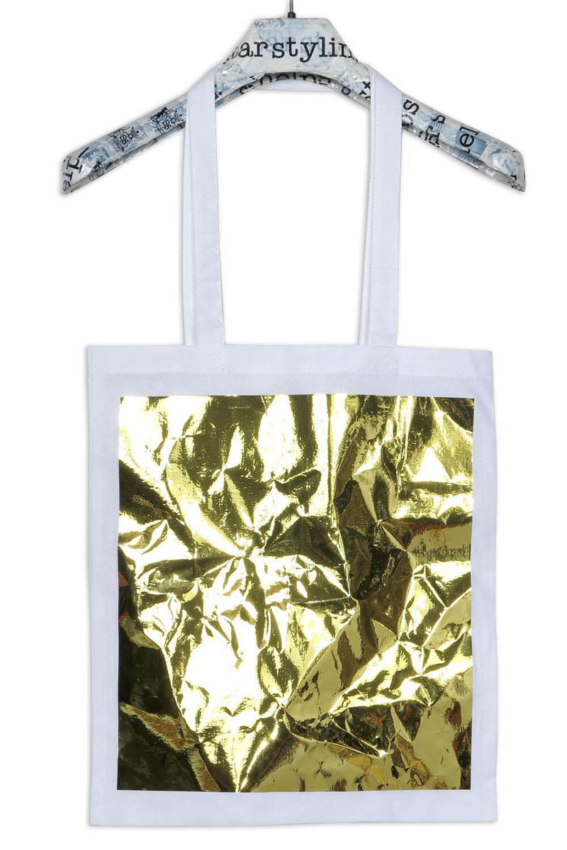 Big Square Tote – Cotton with Metallic Square — Ansicht 10