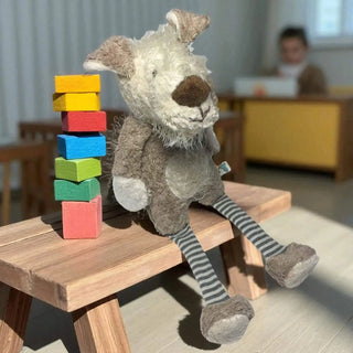 Bio Kuscheltier Hund „Neo“ – Bio-Plüsch | Schurwolle | Handgefertigt