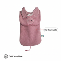 Bio Wärmflasche Schwein – Bio-Baumwolle handgefertigt Deutschland — Ansicht 1