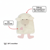 Organic Grain Heat Pillow Sheep – Organic Cotton, Handmade, Selectable Filling — Ansicht 3
