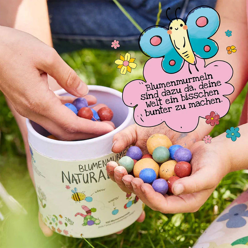 Nature adventure – 100 flower marbles | Seed bombs for kids | Sustainably handcrafted — Ansicht 8