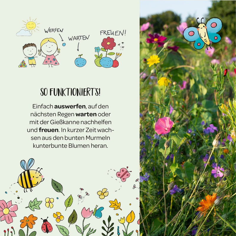 Nature adventure – 100 flower marbles | Seed bombs for kids | Sustainably handcrafted — Ansicht 3