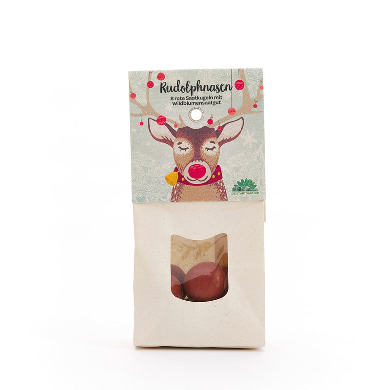 Rudolphnasen – Rote Blumenmurmeln mit Wildblumensaatgut — Ansicht 2