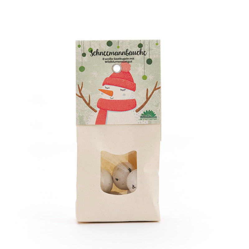 Snowman Bellies – White flower marbles with 19 wildflower varieties — Ansicht 2
