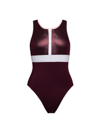 Bora Bora Swimsuit Aubergine – ECONYL® Badeanzug nachhaltig — Ansicht 4