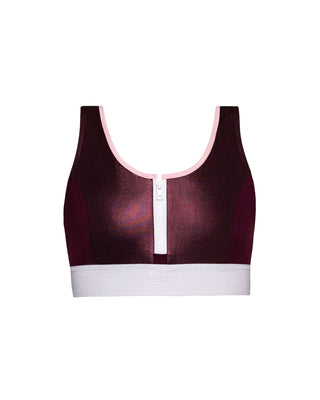 Samoa Sports Bra – Aubergine | Island Glam | Reißverschluss | ECONYL®