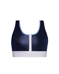 Samoa Sports Bra Nachtblau ECONYL® Reißverschluss — Ansicht 4