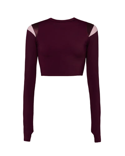 Tahiti Longsleeve Aubergine – UV Protection Surf Top made from ECONYL