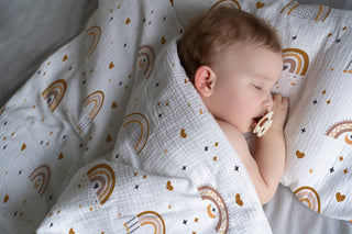 Boho Rainbow Premium Kinderbettwäsche – Sanfte Regenbögen | OEKO‑Tex | Hautfreundlich