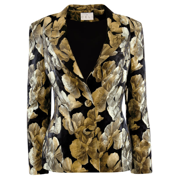 Blazer Brocade Sustainable Fabric Kelly – Elegant | Casual | Office Look