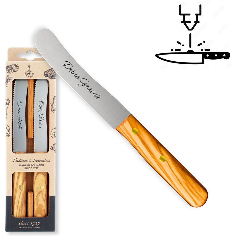 Buckelsmesser / Frühstücksmesser 2er Set – Mit oder ohne Gravur — Ansicht 2