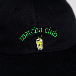 matcha club Premium Dad Cap - black & green