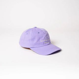 hi. don't be racist. thanks. Dad Cap – Bio-Baumwolle | Lila & Creme | EU-Produktion
