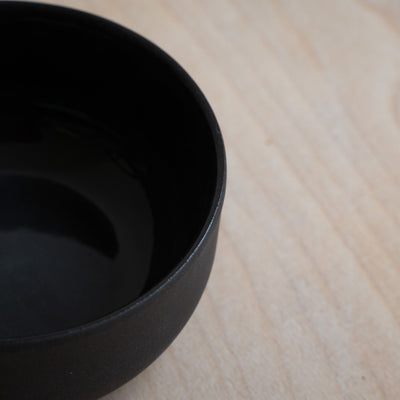 KUMO Cappuccino Tasse Grau/Schwarz handgedreht ca. 220 ml Steinzeug