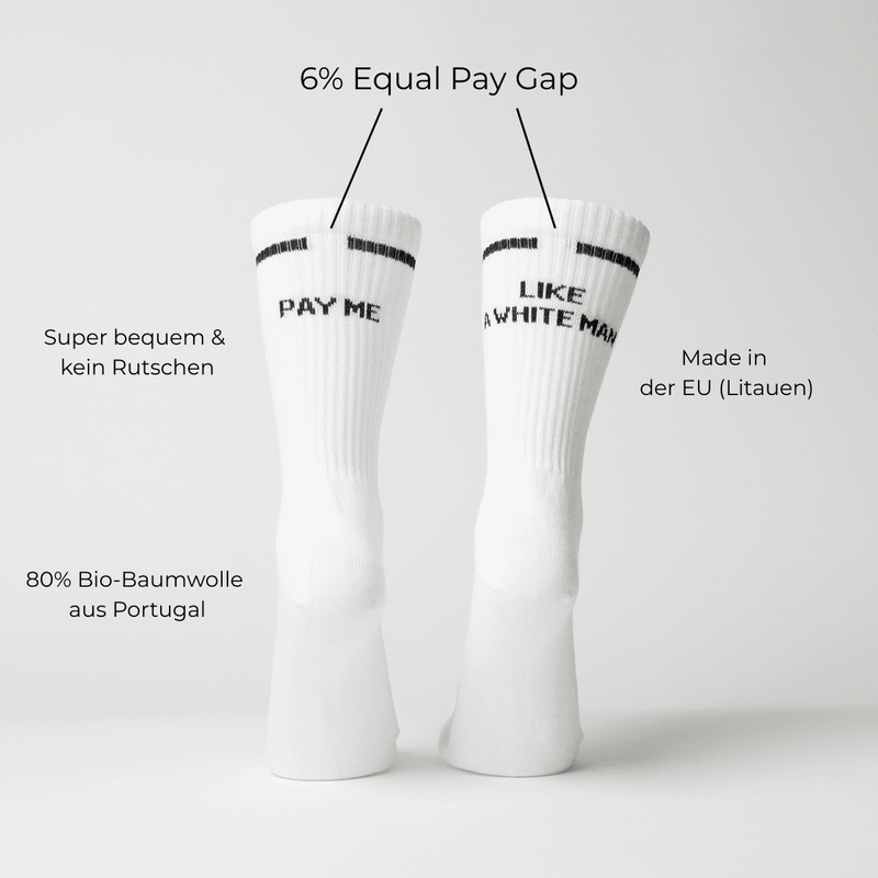 Pay me like a white man - Statement Socken aus Bio-Baumwolle — Ansicht 2