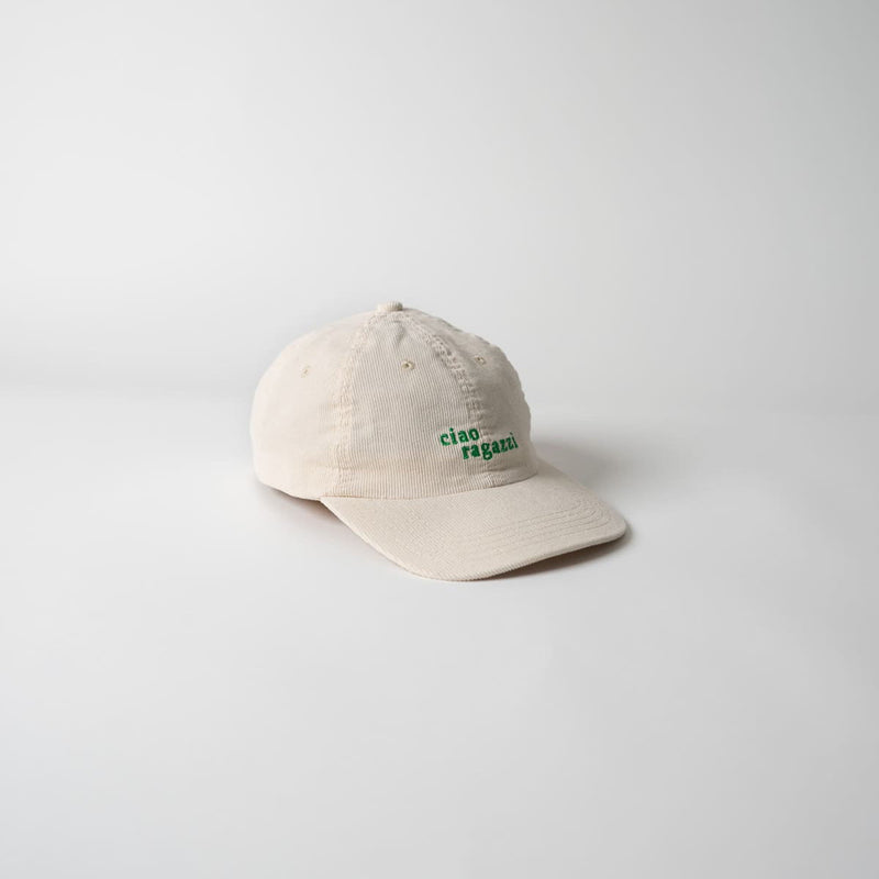 arrel ciao ragazzi Premium Cord Dad Cap Cream & Green – Organic Cotton — Ansicht 2
