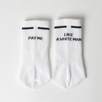 Pay me like a white man - Statement Socken aus Bio-Baumwolle — Ansicht 1