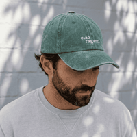 ciao ragazzi Dad Cap Vintage Green & Cream – 100% Baumwolle — Ansicht 2