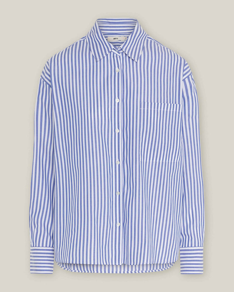 Streifen Bluse Oversized Organic Cotton – Made in Portugal — Ansicht 8