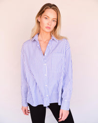 Streifen Bluse Oversized Organic Cotton – Made in Portugal — Ansicht 7