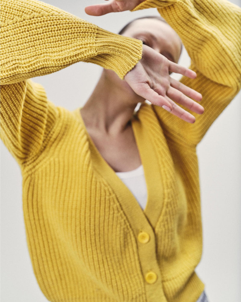 Strick Cardigan aus Organic Cotton – Oversized kurz, fair gefertigt in Italien — Ansicht 9