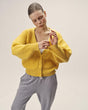 Strick Cardigan aus Organic Cotton – Oversized kurz, fair gefertigt in Italien