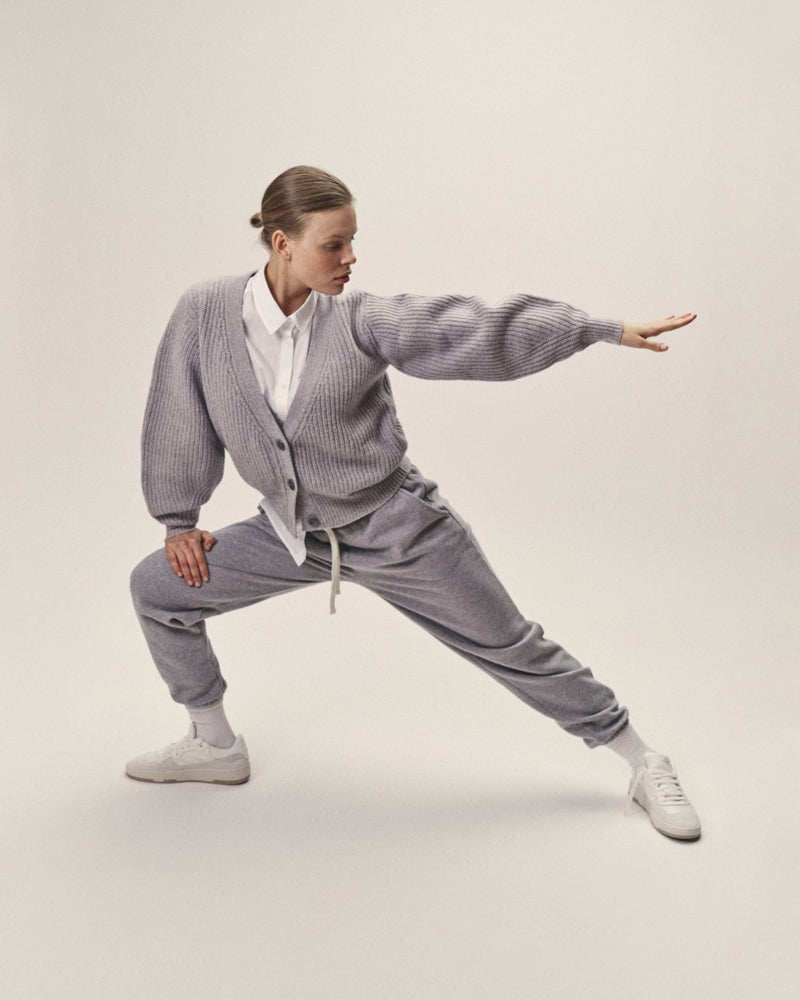 Strick Cardigan aus Organic Cotton – Oversized kurz, fair gefertigt in Italien — Ansicht 4