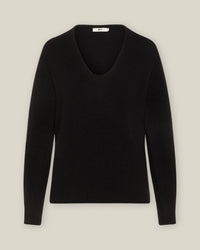 Merino wool knit pullover – deep V-neck | ribbed texture | fairly made in Italy — Ansicht 6