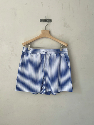Streifen Shorts aus Organic Cotton – Pyjama Style | regulierbare Taille | fair gefertigt in Portugal