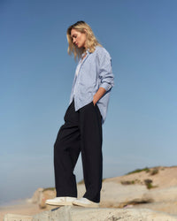 Streifen Bluse Oversized Organic Cotton – Made in Portugal — Ansicht 2