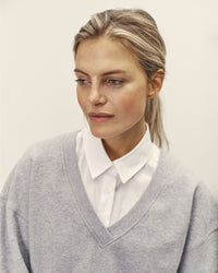 Sweatshirt V-Neck Organic Cotton – Oversized Fit Feminine — Ansicht 7