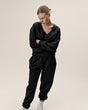 Sweatshirt V-Neck Organic Cotton – Oversized Fit Feminine