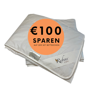 Rabens organic 2er-Set Alpaka Bio Bettdecke – Thermoregulierend | Allergikerfreundlich | Made in Germany