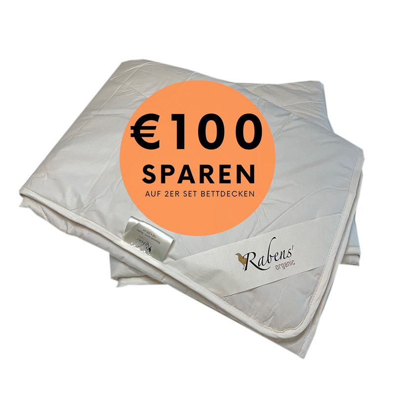 Rabens organic 2er-Set Alpaka Bio Bettdecke – Thermoregulierend | Allergikerfreundlich — Schlafraum