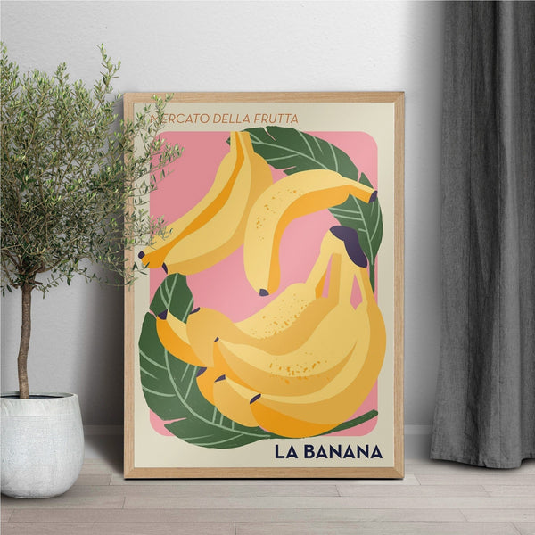 Banana Fruit Market Art Poster – Fine Art Print UV-resistant | Patroa Studio