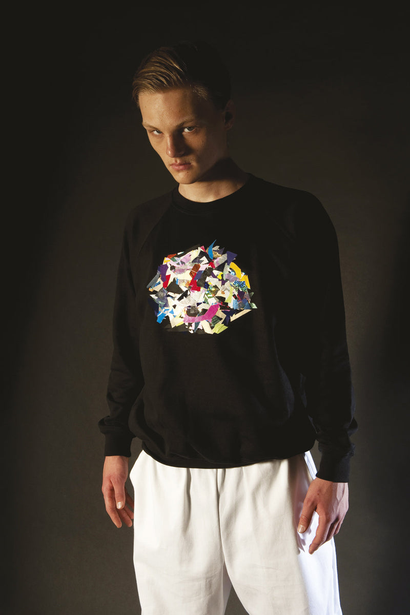 Starstyling Solar Plexus Sweater Unisex Rest-Foil Circle Handmade — Ansicht 1