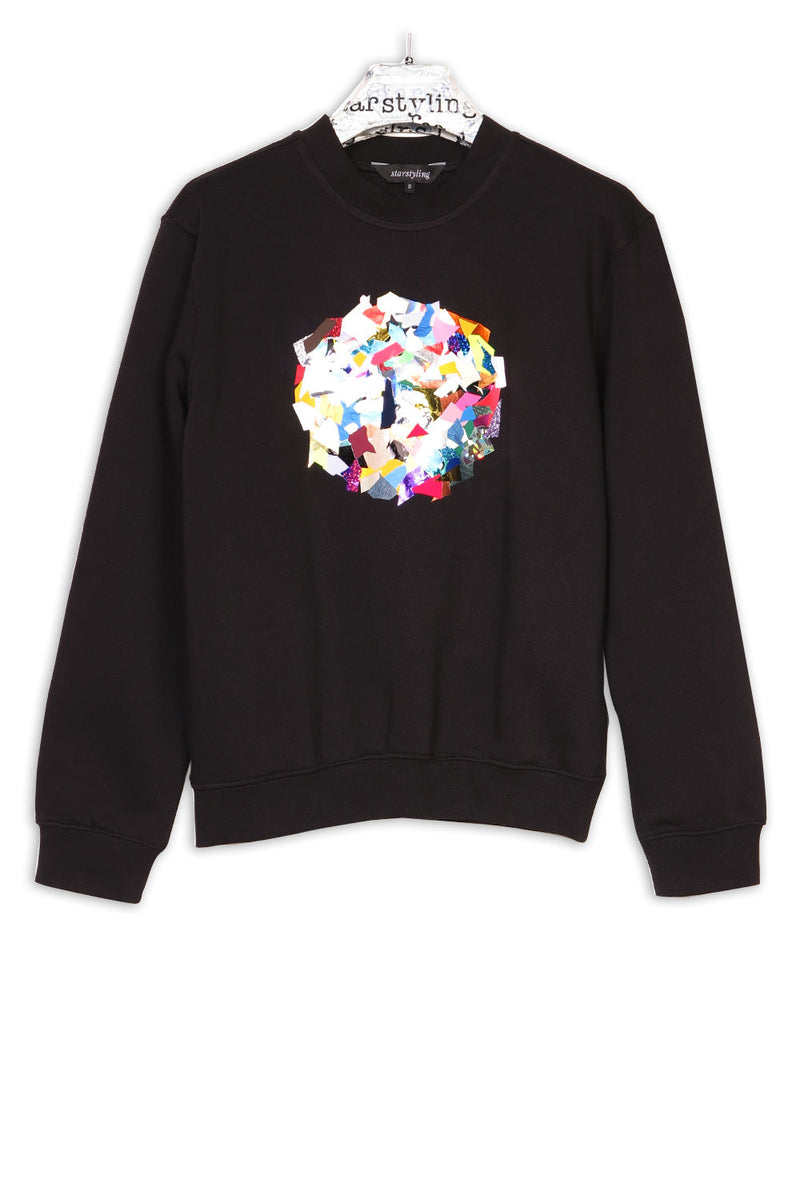Starstyling Solar Plexus Sweater Unisex Rest-Foil Circle Handmade — Ansicht 2