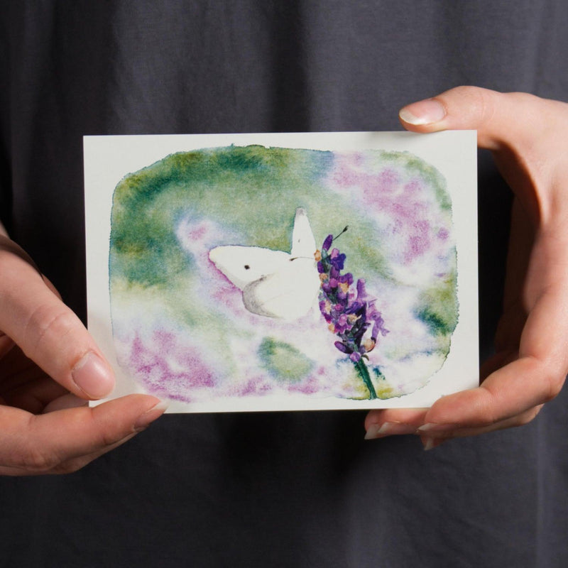 Set of 8 Watercolor Postcards – Insect Motifs on Recycled Paper — Ansicht 5