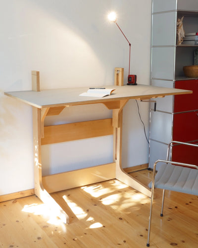 DEXTER: Artist Stehschreibtisch – Höhenverstellbar Buchenholz 160x80 cm