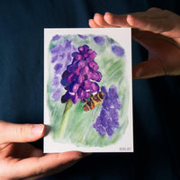 Set of 6 Bee Watercolor Postcards - Recycled Paper — Ansicht 5