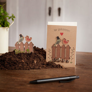 Hochzeitskarte "Vogelhochzeit"