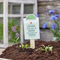 Seed greeting "Gardening is cheaper than therapy" – Tomato seeds from Die Stadtgärtner — Ansicht 1