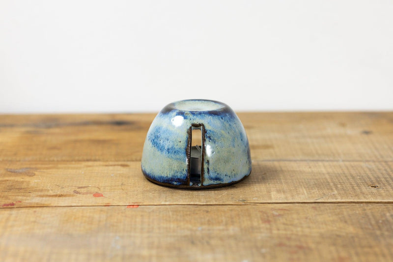 Scent dispenser made from Black Forest clay – Hand-thrown with blue glaze — Ansicht 2