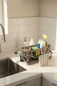 Kitchen Sink Drain Rack Organizer Abs Plastic Self-draining Sink Shelf Soap Sponge Holder Dishcloth Towel Rack Filter Basket — Ansicht 6