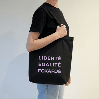 FCKAFDÉ Premium Tote Bag - Black & Purple