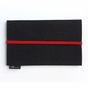 Felt Sleeve 22 Black – Handmade Protective Case with Red Strap for Volla Phone 22