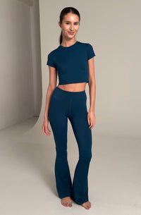 Cropped Opaque T-Shirt ECONYL® Women's Fitness Top — Ansicht 5