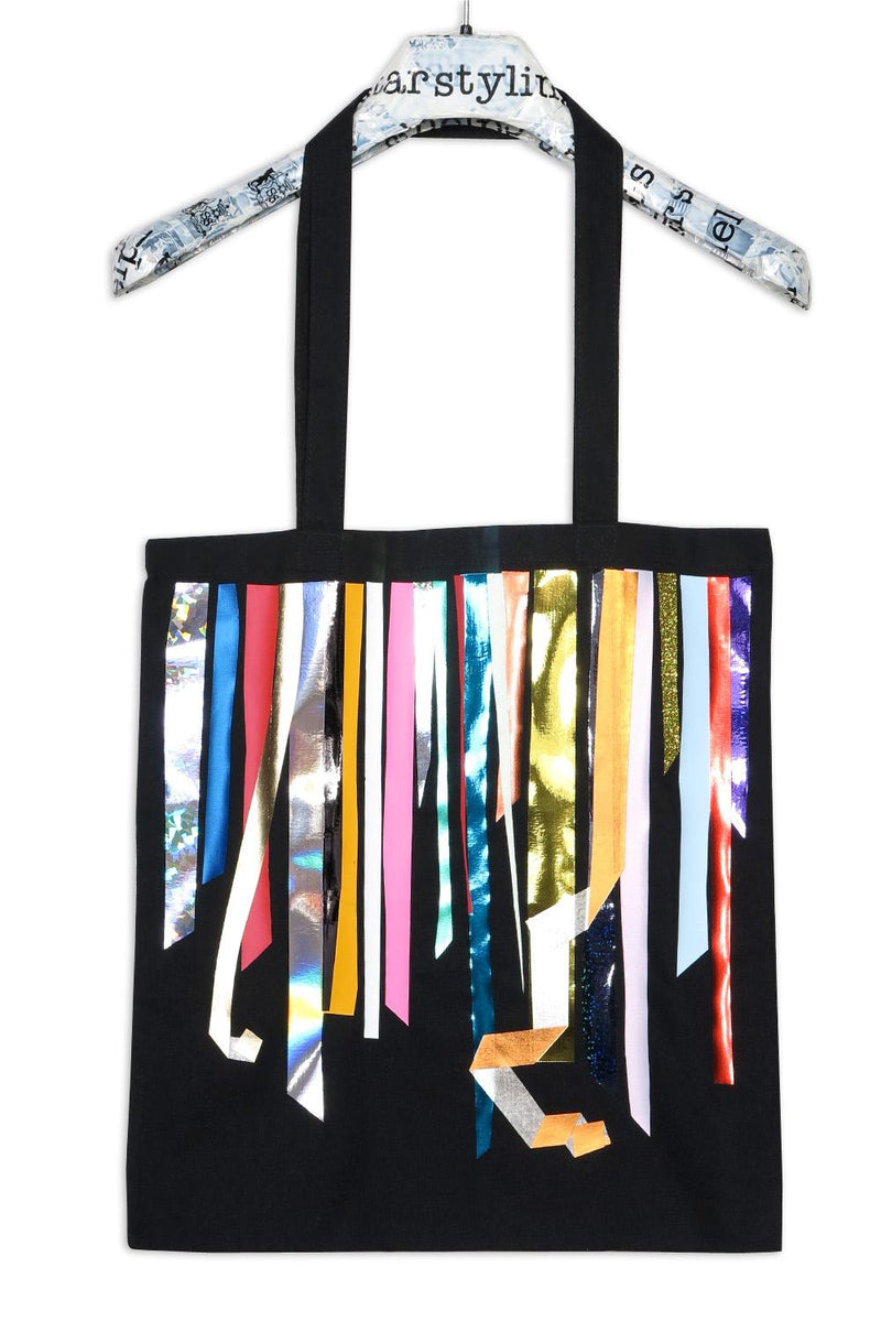Starstyling Foil Stripes Medium Bag – Tote Bag with Inside Pocket, Handmade — starstyling